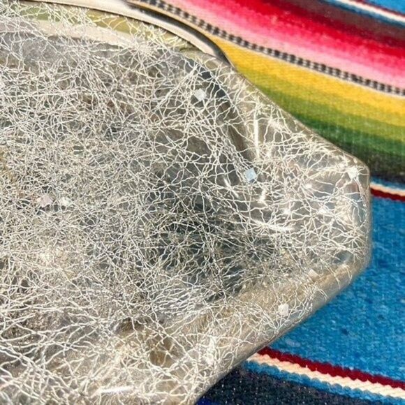 Vintage 50's 60's Plastic Confetti Evening clear Clutch - Picture 4 of 6